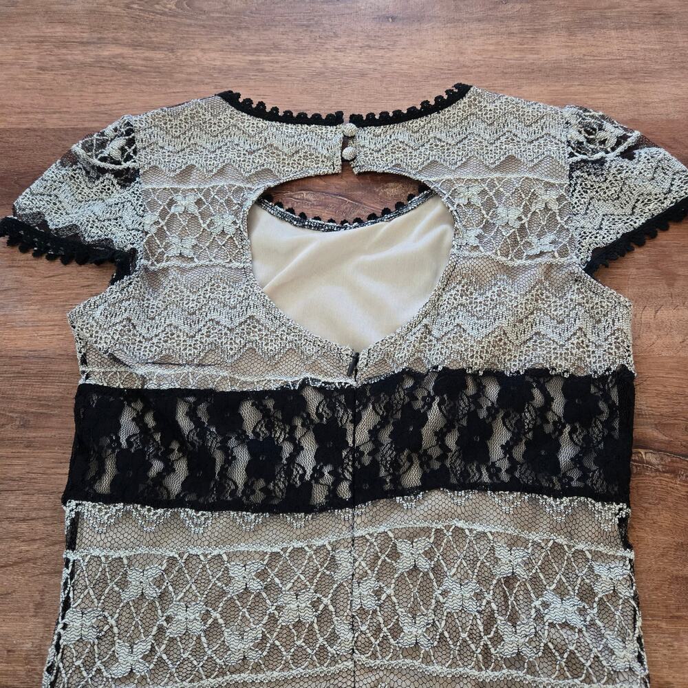 Women's A'reve Large Black And Cream Dress - Picture 7 of 7